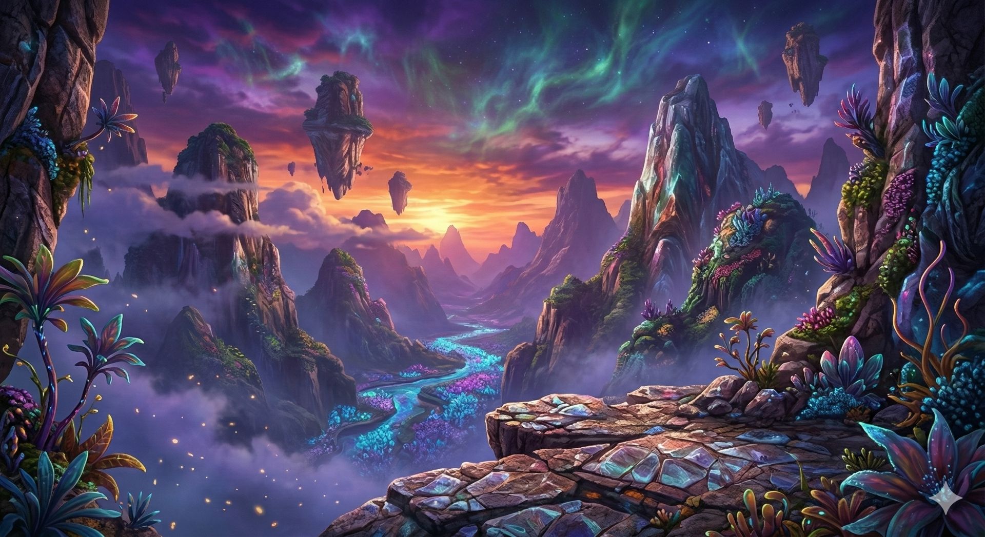Alien Planet Double Sunset