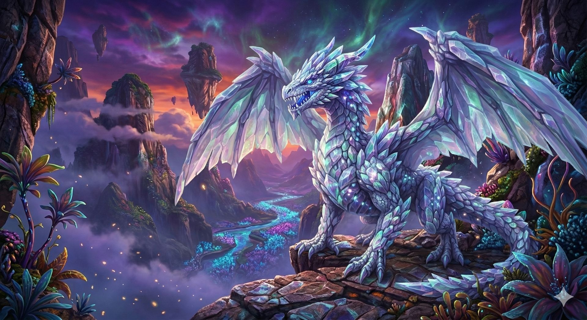 Crystalline Dragon Creature Design